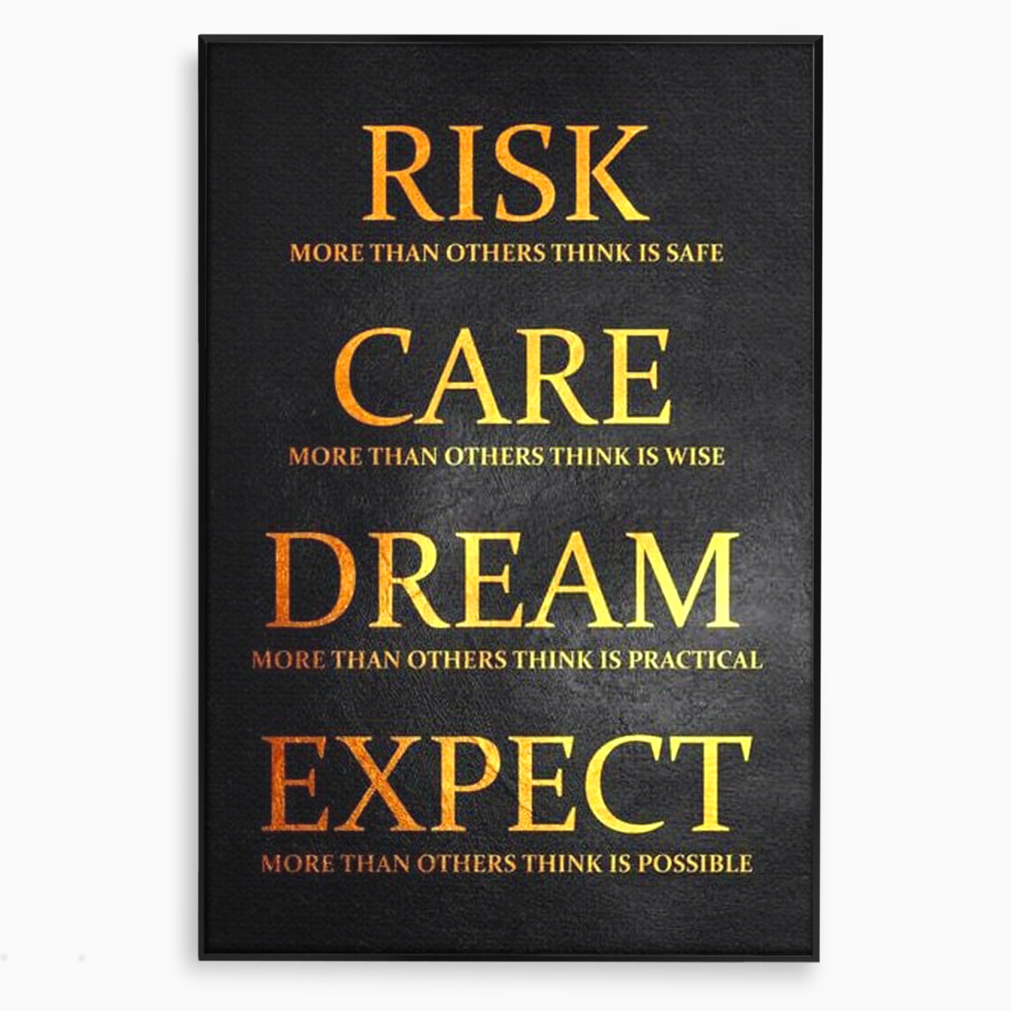 Tablou canvas cu tablou canvas cu citat motivational, in rama de aluminiu negru
